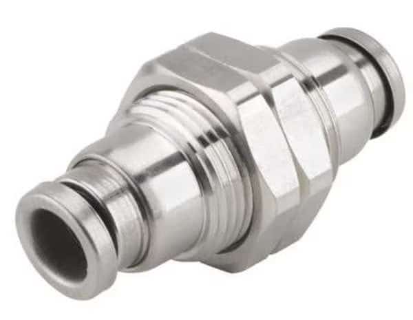 3/8" Tube 316 SS Bulkhead Union