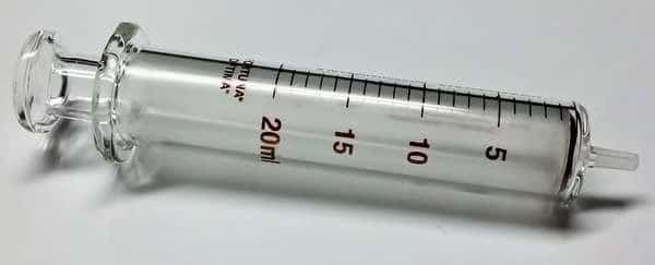 Reusable Glass Syringe,Glass Luer,20 mL, Mfr#: 7.102-41, AIR-TITE