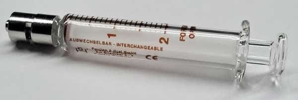 Glass Syringe,Metal Luer Lock,2 mL, Mfr#: 7.140-27, AIR-TITE