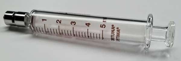 Glass Syringe,Metal Luer Lock,5 mL, Mfr#: 7.140-33, AIR-TITE