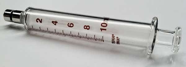 Glass Syringe,Metal Luer Lock,10 mL, Mfr#: 7.140-37, AIR-TITE