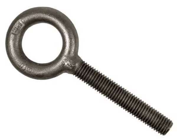 Eye Bolt Without Shoulder, 2-4-1/2, 4 in Shank, 3-1/4 in ID, Steel, Galvanized