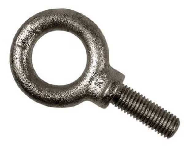 Eye Bolt With Shoulder, 5/8"-11, 1-3/4 in Shank, 1-3/8 in ID, Steel, Galvanized