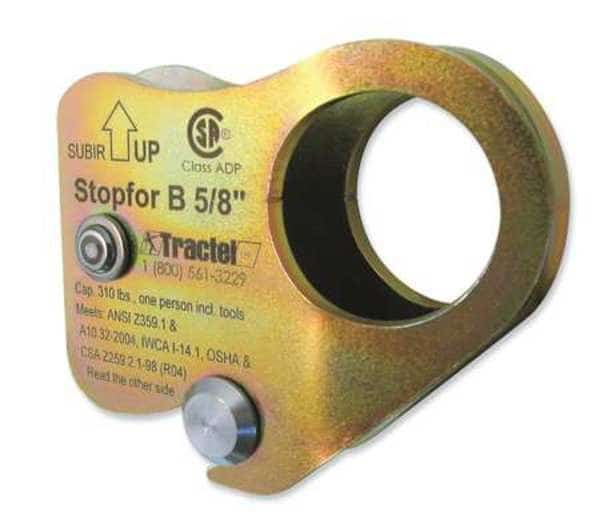 Rope Grab,Steel,Size 5/8 In., Mfr#: WB58, FALLSTOP