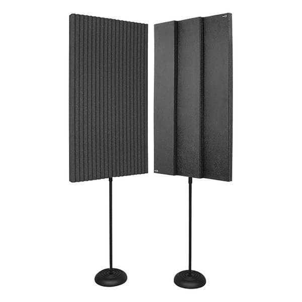 Acoustic Panel, Foam, 24 in W, 4 ft L, 3 in Thick, Black/Gray, 2 PK