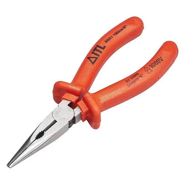 6 1/4 in Needle Nose Plier, Side Cutter Nylon Handle