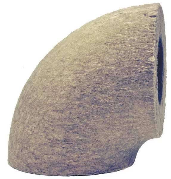 3-1/2" Mineral Wool Elbow Pipe Fitting Insulation, 1-1/2" Wall