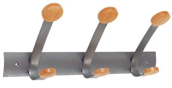 Coat Rack, 3 Hook, Wood/Steel, Alba, Mfr#: PMV3
