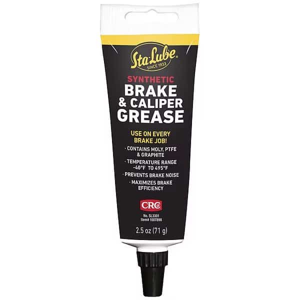 2.5 oz Synthetic Brake / Caliper Grease, 2.5 Wt Oz Tube Black