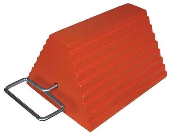 Wheel Chock, Rubber, W 9-1/4 In, H 6 In