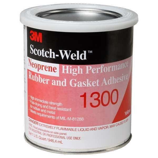 Gasket Adhesive,1 qt Can,Yellow,PK12, Mfr#: 1300, SCOTCH-GRIP