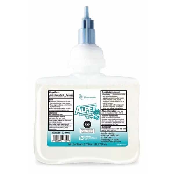 1250 ml Foam Hand Soap Cartridge, 6 PK, BEST SANITIZERS, Mfr# SO10036
