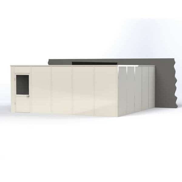 3-Wall Modular In-Plant Office, 8 ft H, 20 ft W, 20 ft D, White