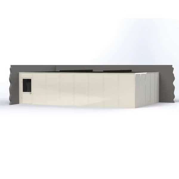 2-Wall Modular In-Plant Office, 8 ft H, 32 ft W, 20 ft D, White