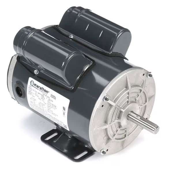 Capacitor-Start/Run Belt Drive Motor, 1 HP, 56 Frame, 115/230V AC Voltage, 1,725 Nameplate RPM