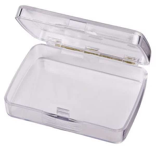 Plastic, Storage Box, 1-1/8 in D x 1 1/16 in H x 2-3/4 in W