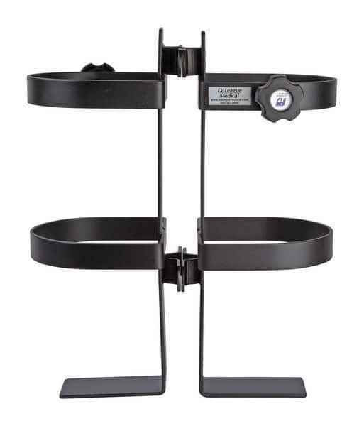 Dual Tank Holder, Pole Mounted, Black