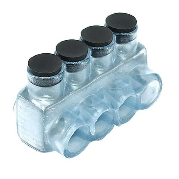 Insulated Multitap Connector,4 Ports, Mfr#: IPL250-4CB, POLARIS VISION TAP