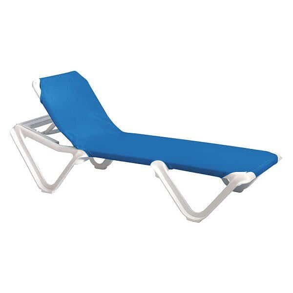 Nautical Sling Chaise, Blue/White, PK2