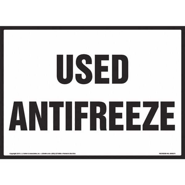 Used Antifreeze Sign