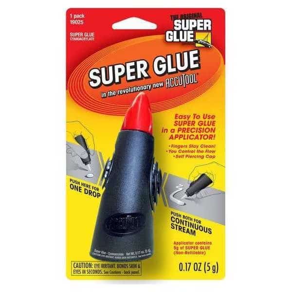 Instant Adhesive, Accutool Series, Clear, 0.17 oz, Tube