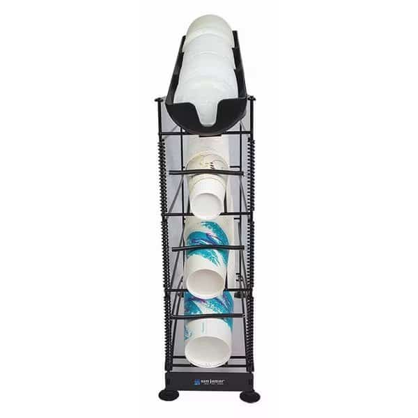 Cup Dispenser, Lid Tray, 4 Tier