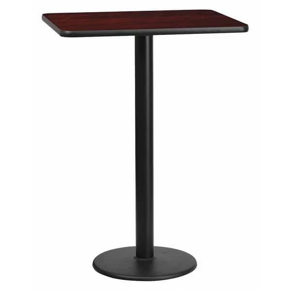 Mahogany Laminate Table,Rnd Base,24"x30", Mfr#: XU-MAHTB-2430-TR18B-GG, FLASH FURNITURE