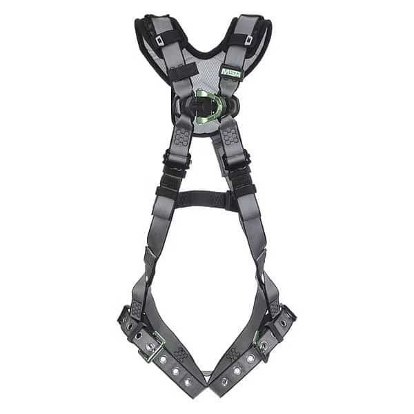 Full Body Harness, Vest Style, XL, Nylon, Gray, MSA SAFETY, Mfr# 10194978