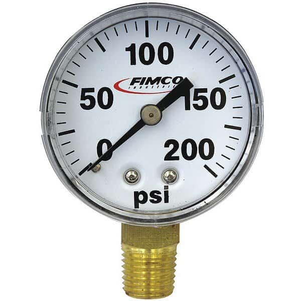 Dry Bottom Mount Pressure Gauge, 2"
