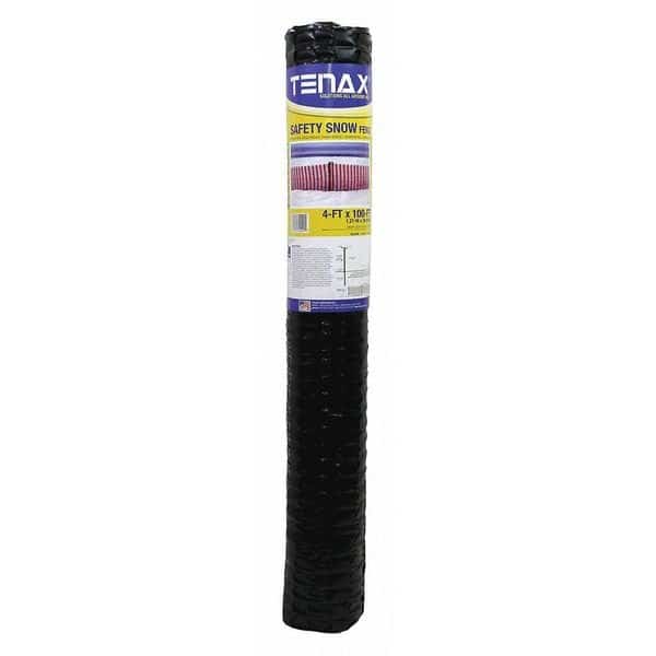 Safety, SnowFence, 4 FT. x 100 FT. Black, Oval Mesh Size 3.8 in X 1.1 in