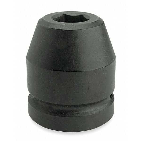 Impact Socket, 1 In Drive, 2-3/4 In, 6 pt, Black Oxide