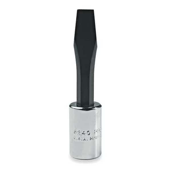 3/8 in Drive Slotted Socket Bit SAE 1/4 in Tip, 1 13/16 in L, 1/2" Dr , 3/4" Tip Size Socket Bit