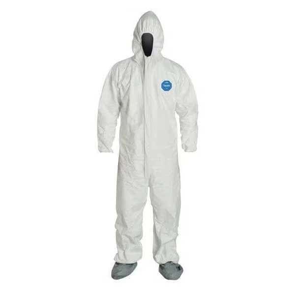 Hooded Coveralls,White,L,Elastic,PK25, Mfr#: TY122SWHLG002500, DUPONT