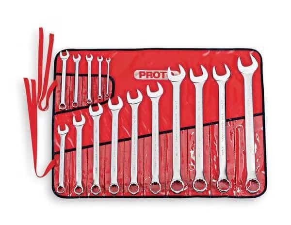 Combination Wrench Set, Metric, 15 pcs.