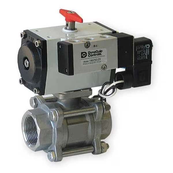 Ball Valve,2 In NPT,Spring Return,SS, Mfr#: P3S28AJSR09210A, DYNAQUIP CONTROLS