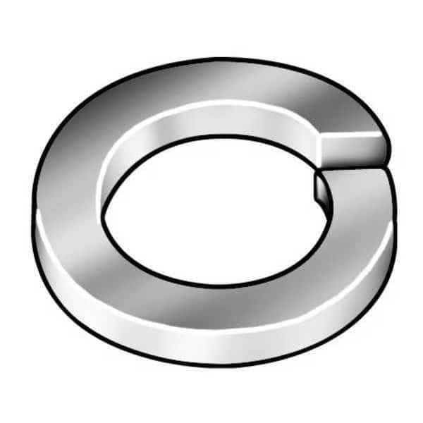 Split Lock Washer, For Screw Size 3/8 in Steel, Armor Coat Finish, 50 PK