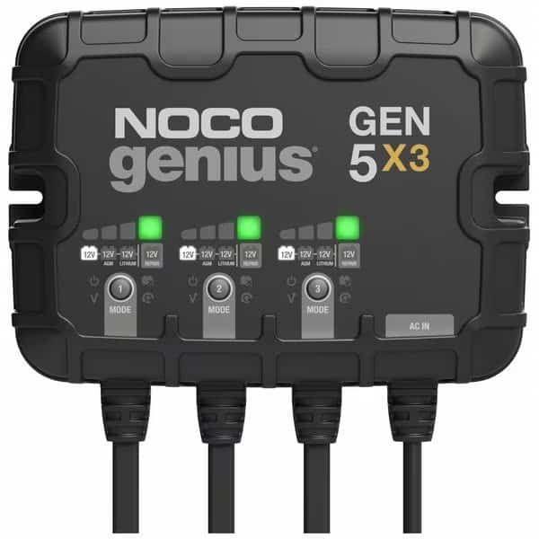 Battery Charger, 15 A Input, 6 ft L Cable