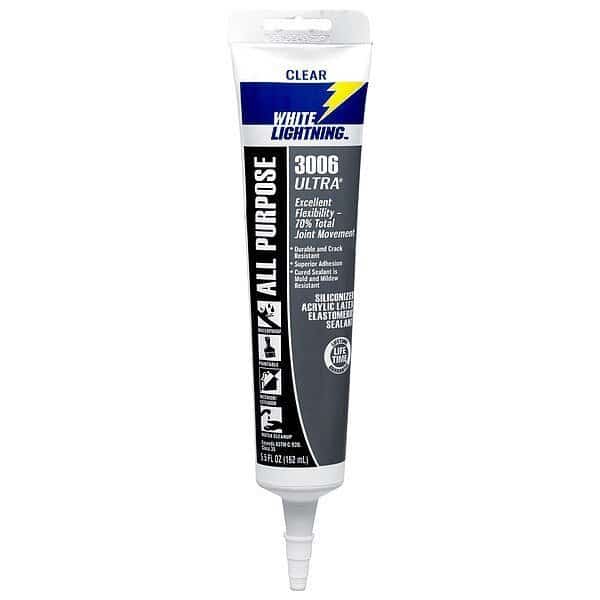 Acrylic Latex Elastomeric Sealant, 5 oz, Tube, Clear, Acrylic Latex Base, 3006 Ultra