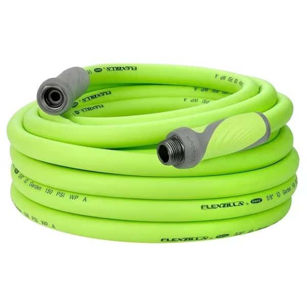 SwivelGrip Garden Hose, 58 in, 25 ft L, GHT, Polymer, Green