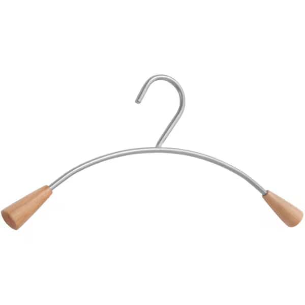 Alba PMCIN6 Wall Costumer Hangers, 6/Set, Metal/Wood, Gray/Mahogany