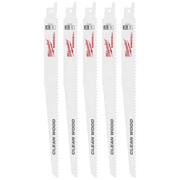 9" 6 TPI Fleam Ground SAWZALL Blades (5 Pk)