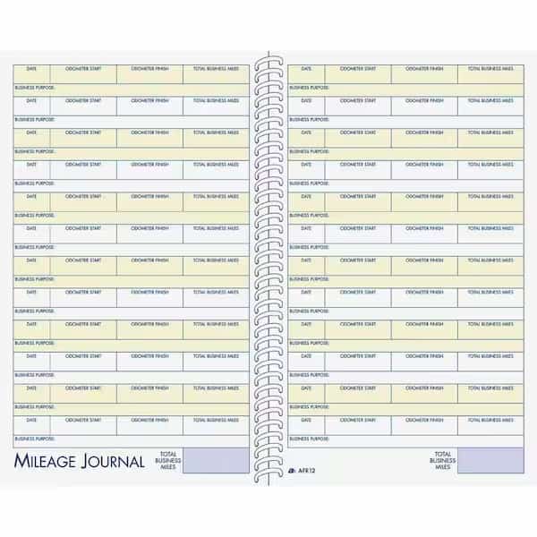 Adams ABFAFR12 Vehicle Mileage-Expense Jrnl; with Pckts;5.25 in. x 8.5 in.;64 Pg;WE