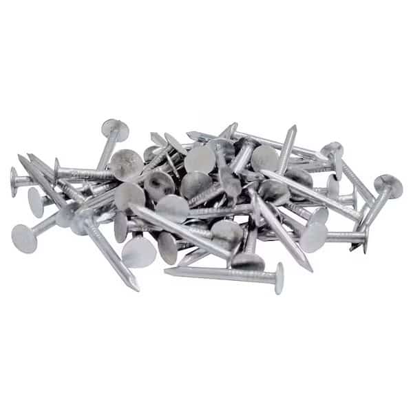 Roofing Nail, 3/4 in L, 1D, Steel, Galvanized Finish, 11 ga