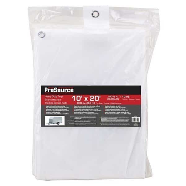 Tarp, 10 Mil, White, Plastic
