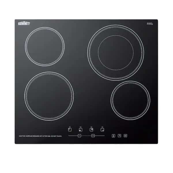 24" Wide 230V 4-Burner Radiant Cooktop