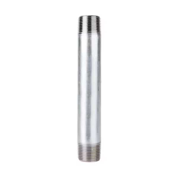 STZ Industries 1-1/2 in. MIP each X 1-1/2 in. D MIP Galvanized Steel 8 in. L Nipple