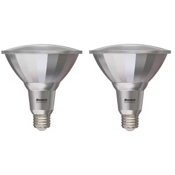 18 Watt Dimmable Flood PAR38 Medium (E26) LED Bulb - 2700K and 90 CRI, 2PK