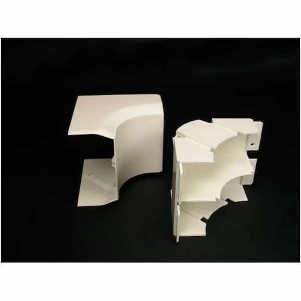 Internal Elbow Raceway, 40N2 Series, 1 Channel, 4 in W, 2 in H, 4-1/2 in L, White