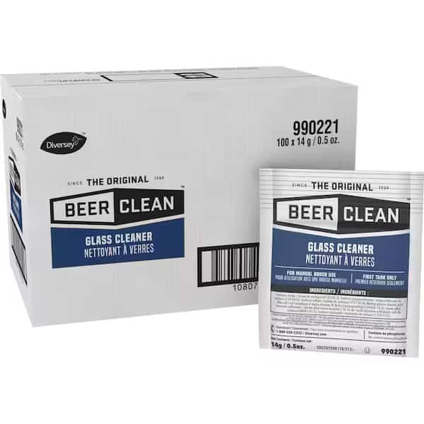 Powder Glass Cleaner, 0.50 oz., White, Unscented, Foil Pack, 100 PK