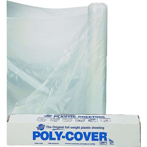 ORGILL POLY 4X8-C Poly Film, 100 ft L, 8 ft W, 4 mil Thick, Clear